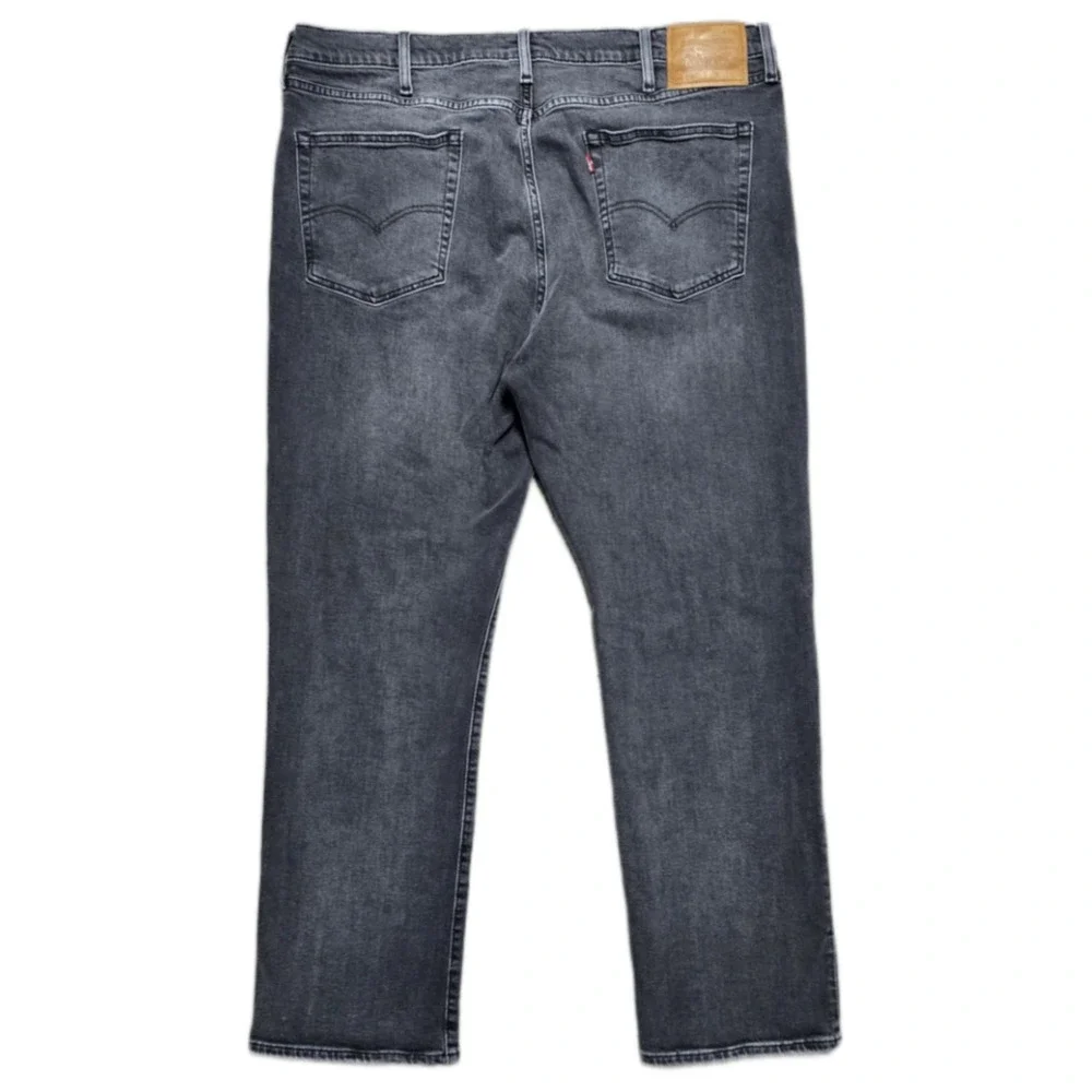 Levi's Men's 514 Straight Flex Jeans 40x30 Graphite Leather Patch Y2K EUC